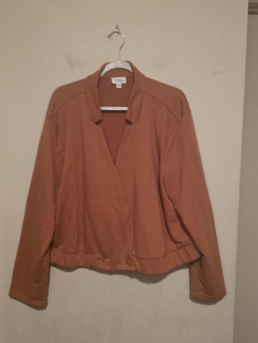 TEREA by Andrea Pitter Women's Rust Basic Jacket Button Collared Pockets 3X